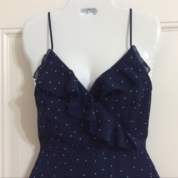 Japna Pants - NWT Japna Navy Blue Polka Dot Romper Size S